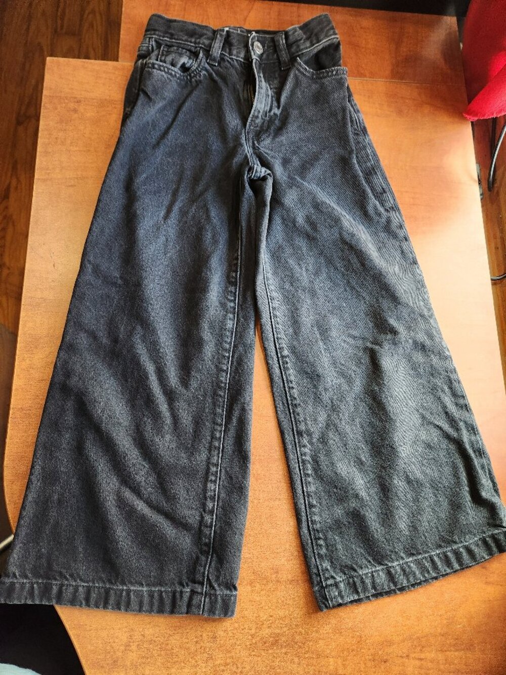 Gap Kids High Rise Wide Leg Jeans Black Size 10 Slim